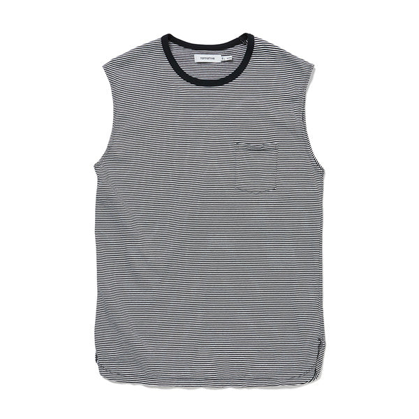 DWELLER N/S TEE COTTON JERSEY BORDER