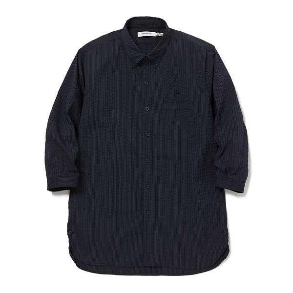 DWELLER B.D SHIRT Q/S P/C SUCKER STRIPE COOLMAX