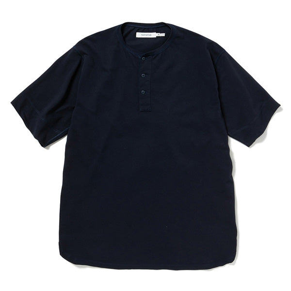 DWELLER HENLEY NECK S/S TEE P/C PIQUE COOLMAX