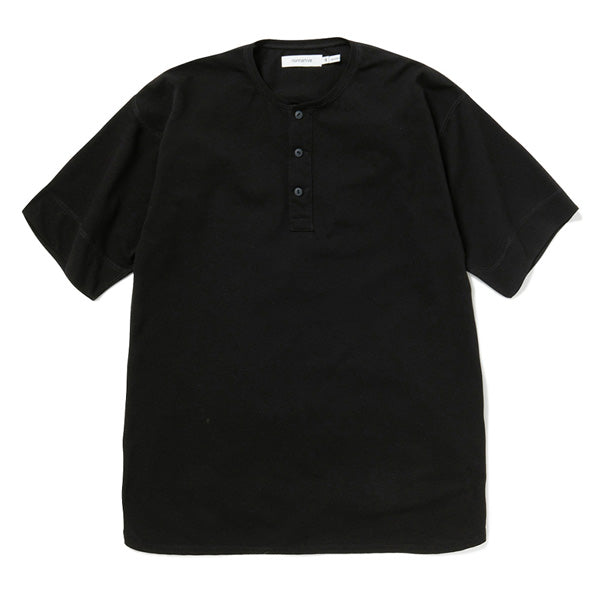 DWELLER HENLEY NECK S/S TEE P/C PIQUE COOLMAX