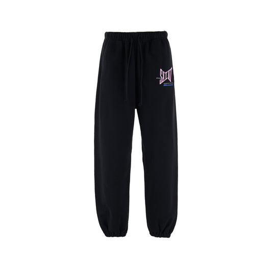 SWEAT PANTS RIBON SAINT BLACK