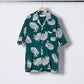 OPEN COLLAR SHIRTS S/S ALOHA PRINT RAYON