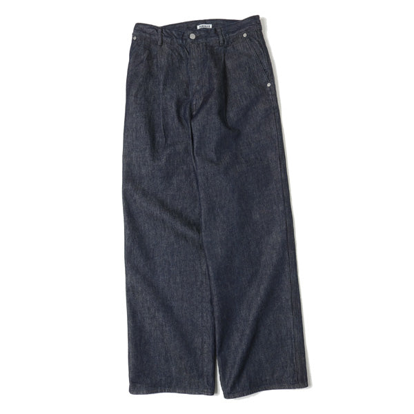 HARD TWIST DENIM WIDE SLACKS