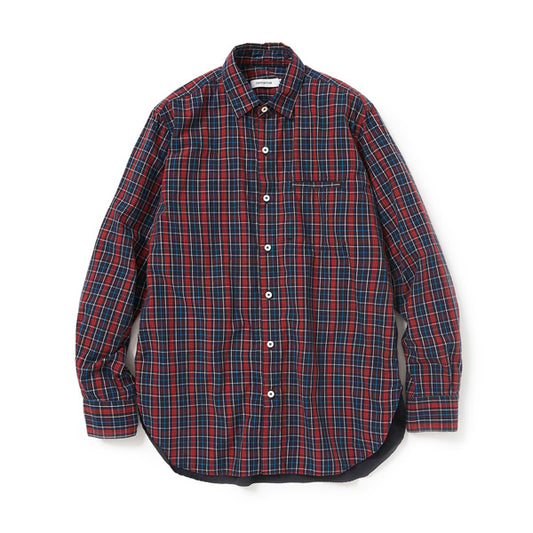 GARDENER LONG SHIRT COTTON TWILL TARTAN PLAID