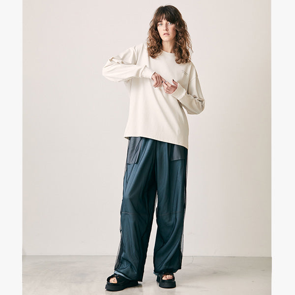 viscosewool gabardin Wfaced track pants (1045105008) | beautiful 