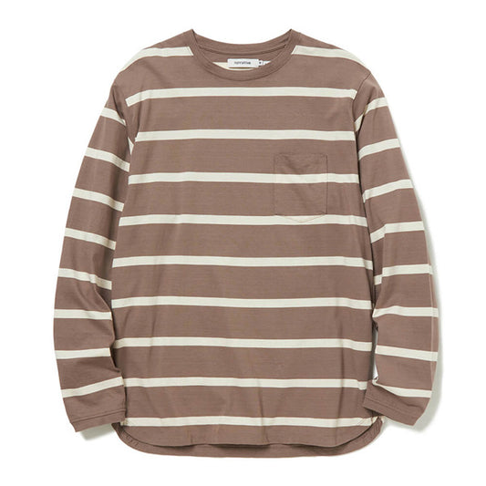 DWELLER L/S TEE COTTON JERSEY BORDER