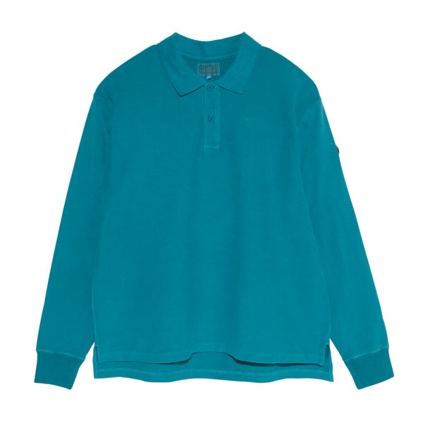 OVERDYE RIB LONG SLEEVE POLO SHIRT