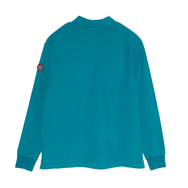 OVERDYE RIB LONG SLEEVE POLO SHIRT