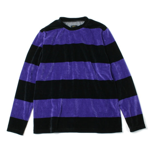 Crew Neck L/S Tee - C/Pe Velour / Stripe