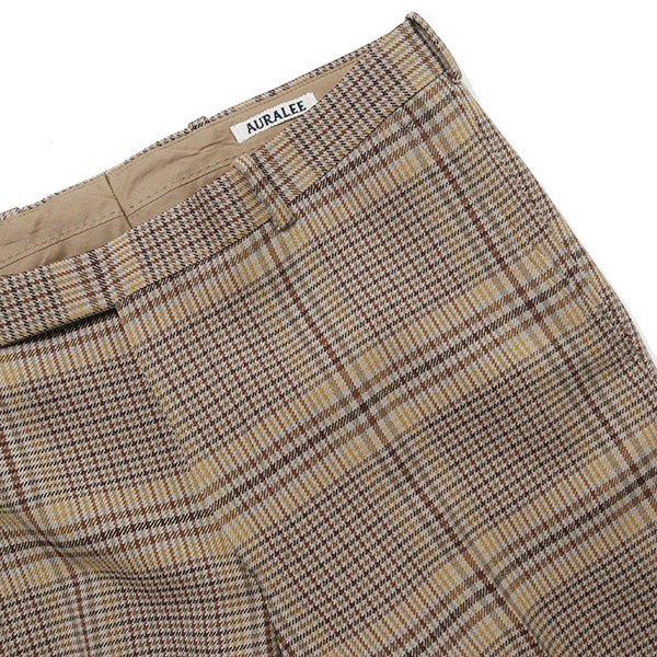 WOOL SERGE CHECK NARROW SLACKS (A9AP03SC) | AURALEE / パンツ (MEN) | AURALEE 正規取扱店DIVERSE