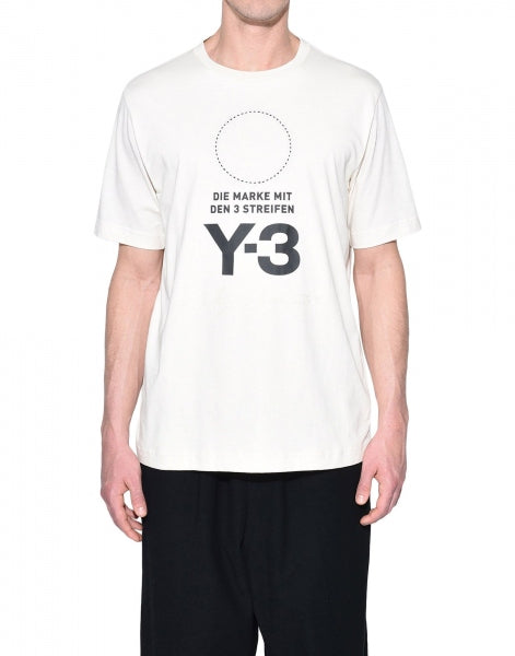 Y-3 Stacked Logo Tee / BEIGE