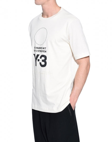 Y-3 Stacked Logo Tee / BEIGE