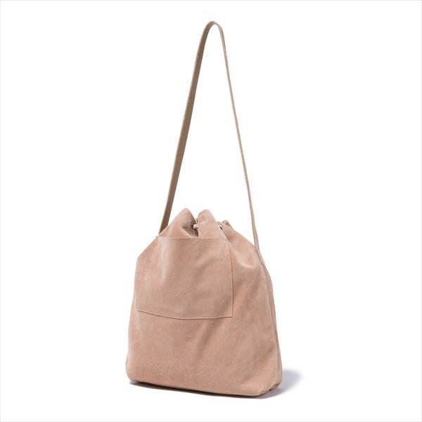 Cow Leather Drawstring Shoulder Bag