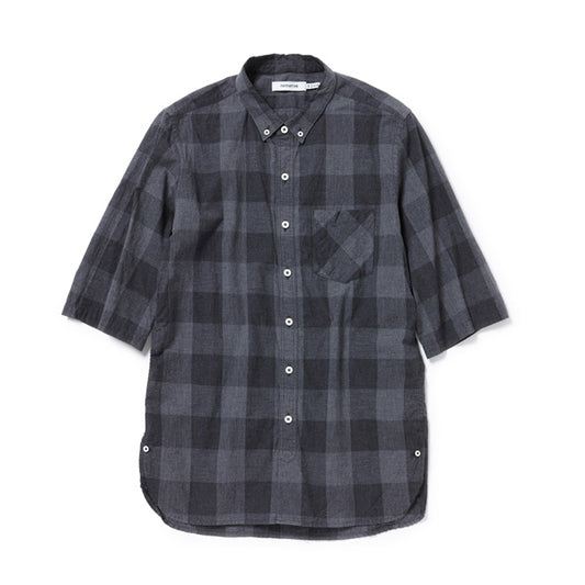 DWELLER B.D. SHIRT S/S COTTON BLOCK CHECK