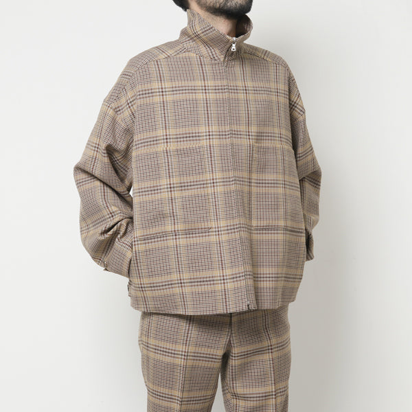 WOOL SERGE CHECK ZIP-UP BLOUSON (A9AS02SC) | AURALEE / ジャケット (MEN) | AURALEE 正規取扱店DIVERSE