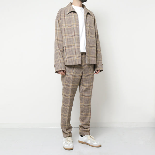 WOOL SERGE CHECK ZIP-UP BLOUSON (A9AS02SC) | AURALEE / ジャケット (MEN) | AURALEE 正規取扱店DIVERSE