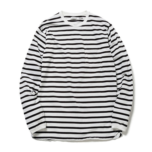 DWELLER L/S TEE COTTON JERSEY BORDER