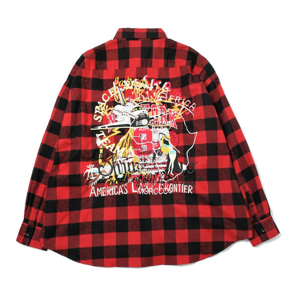 CHAOS EMBROIDERY CHECK SHIRT