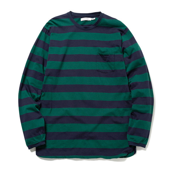 DWELLER L/S TEE COTTON JERSEY WIDE BORDER