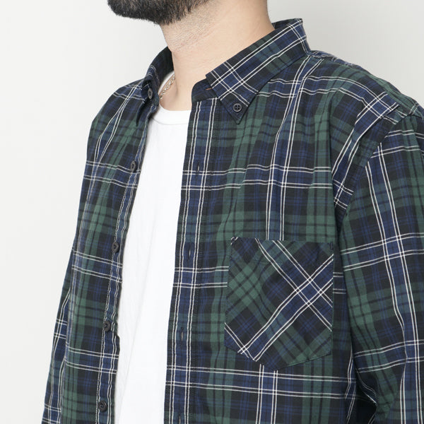 DWELLER B.D SHIRT COTTON TYPEWRITER PLAID