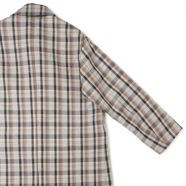 DOUBLE FACE CHECK SOUTIEN COLLAR COAT