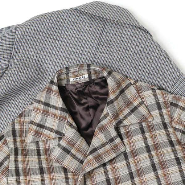 DOUBLE FACE CHECK SOUTIEN COLLAR COAT