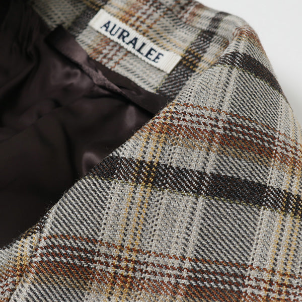 DOUBLE FACE CHECK SOUTIEN COLLAR COAT