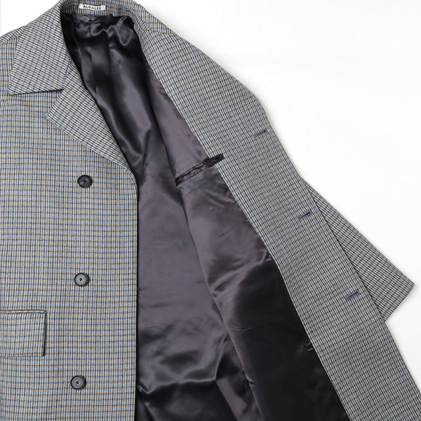 DOUBLE FACE CHECK SOUTIEN COLLAR COAT