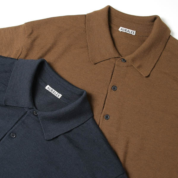 WOOL CASHMERE HIGH GAUGE KNIT POLO (A7AP02HG) | DIVERSE / トップス 