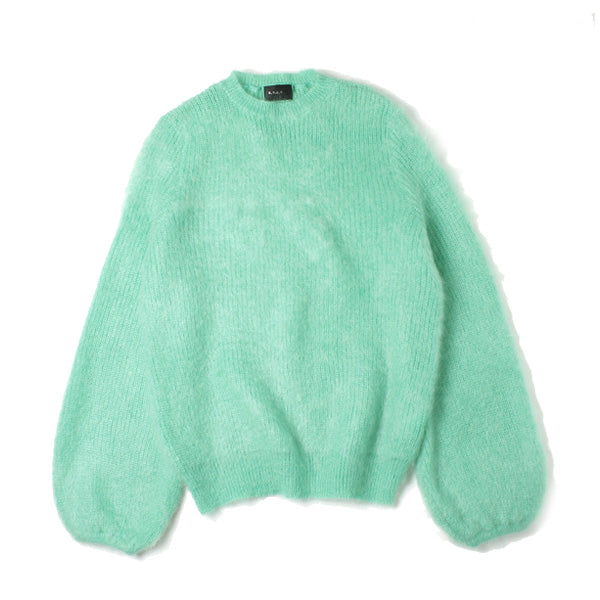 MOHAIR BALLOON SLEEVE CREW NECK JUMPER