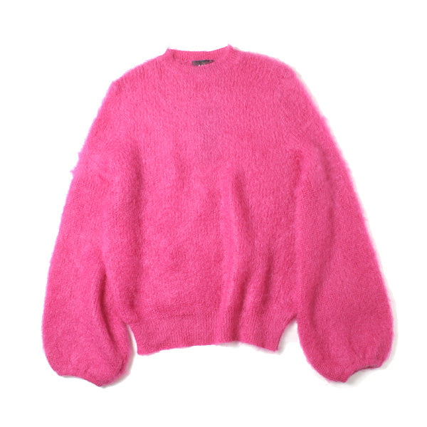 MOHAIR BALLOON SLEEVE CREW NECK JUMPER