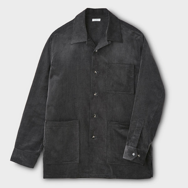 CORDUROY OPEN COLLAR SHIRT