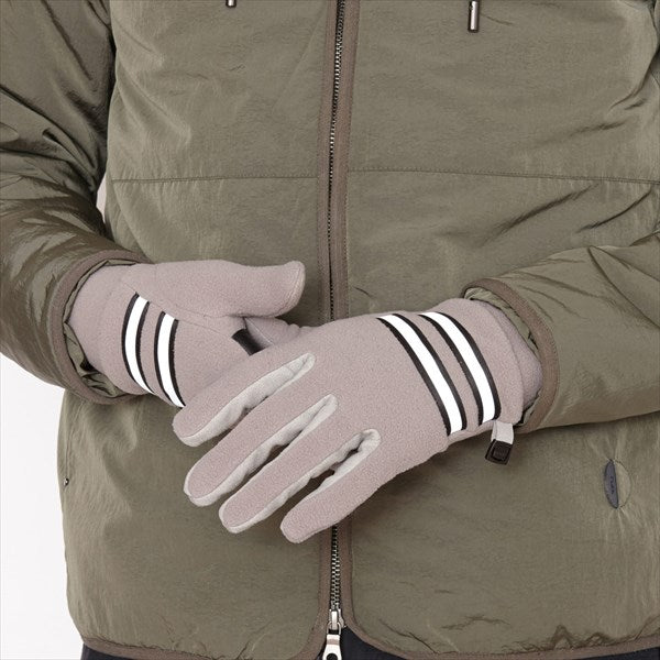 Fleece Gloves with Cow Leather