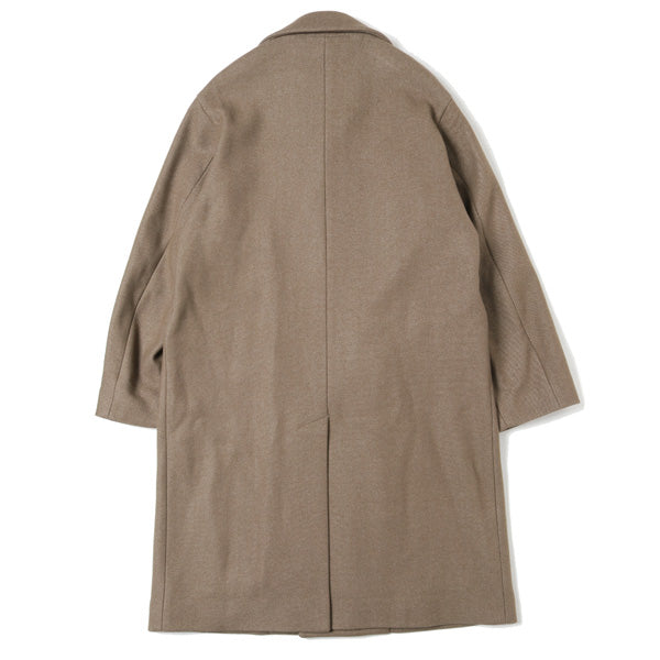 WOOL SILK MELTON SOUTIEN COLLAR COAT (A9AC01SN) | AURALEE 