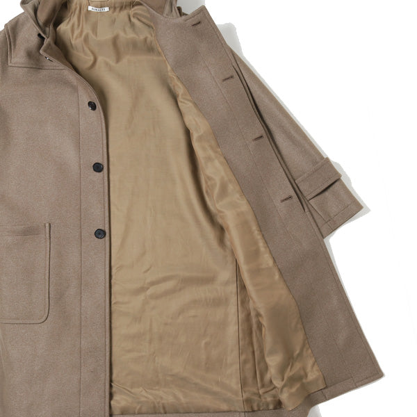 WOOL SILK MELTON DUFFLE COAT