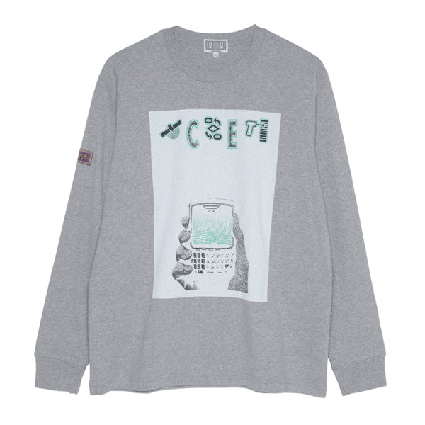 WHITE MOBILE LONG SLEEVE T