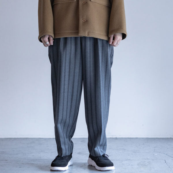 CLASSIC FIT TROUSERS WOOL DOBBY STRIPE