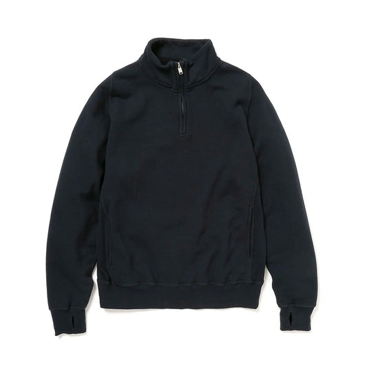 MARINER HALF ZIP PULLOVER COTTON SWEAT OVERDYED