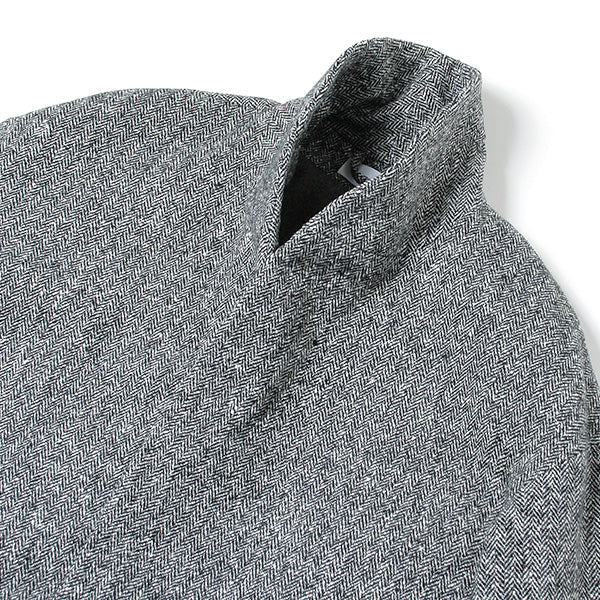 SHORT COAT HERRINGBONE TWEED