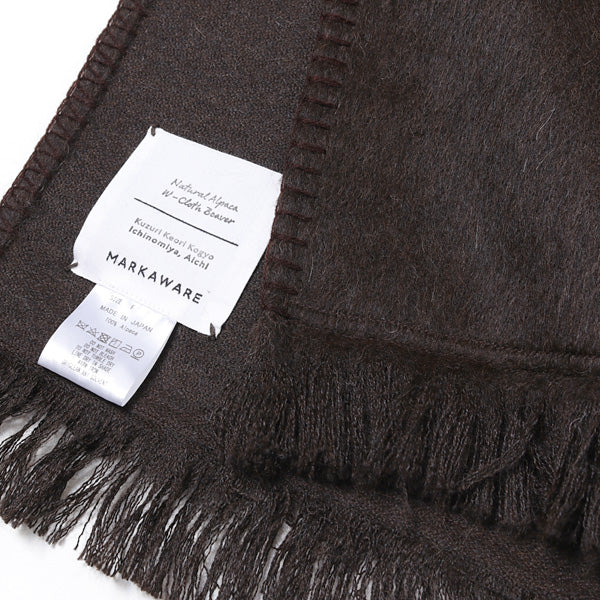 STOLE NATURAL ALPACA W-CLOTH BEAVER (A18D-09AC01C) | MARKAWARE / アクセサリー  (MEN) | MARKAWARE正規取扱店DIVERSE