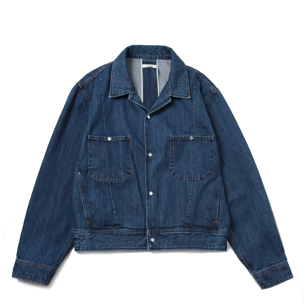 SHORT HORN JACKET - 11oz Monroe Denim - - Vintage Wash -