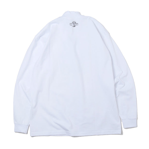 L/S Tee BASQUIAT(MOCK NECK WHITE)