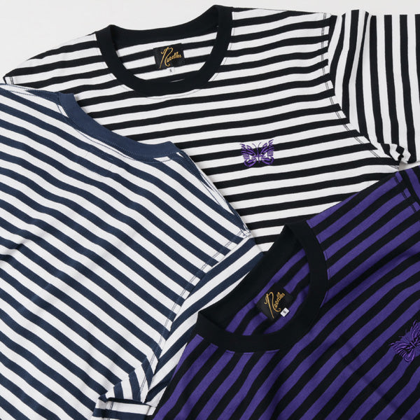 S/S Papillion Emb. Tee - Cotton Jersey / Stripe