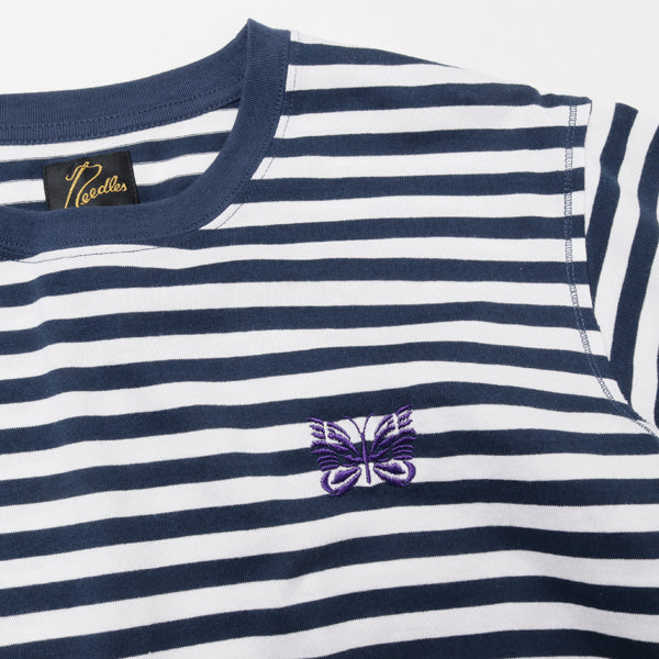 S/S Papillion Emb. Tee - Cotton Jersey / Stripe