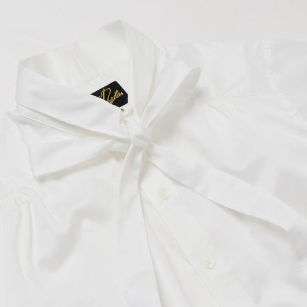 Ascot Collar EDW Gather Shirt - Cotton Sateen