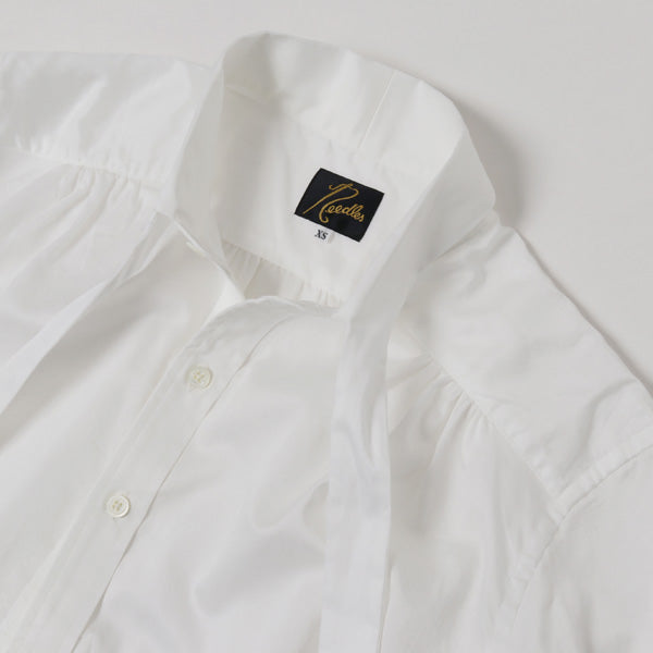 Ascot Collar EDW Gather Shirt - Cotton Sateen