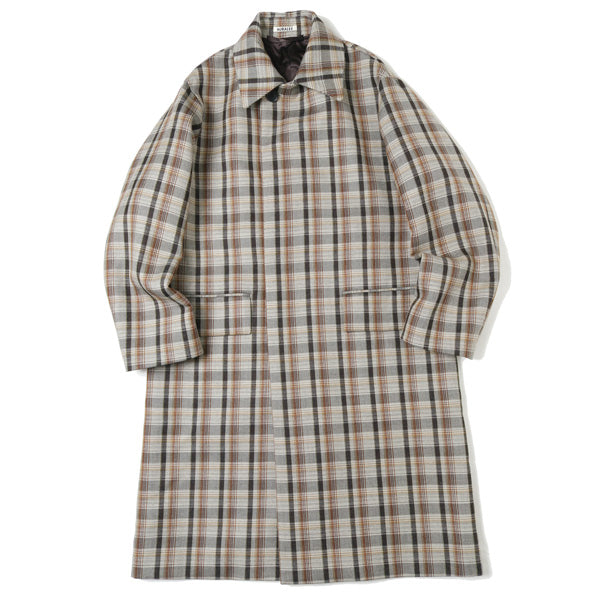 DOUBLE FACE CHECK SOUTIEN COLLAR COAT