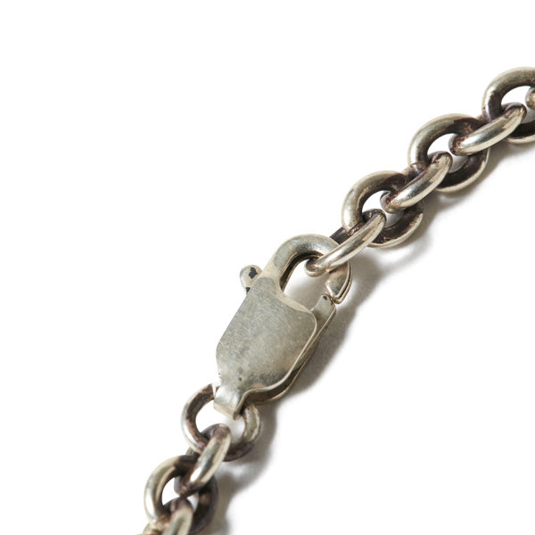 925 Silver Plate Chain Bracelet with H Brass Plate