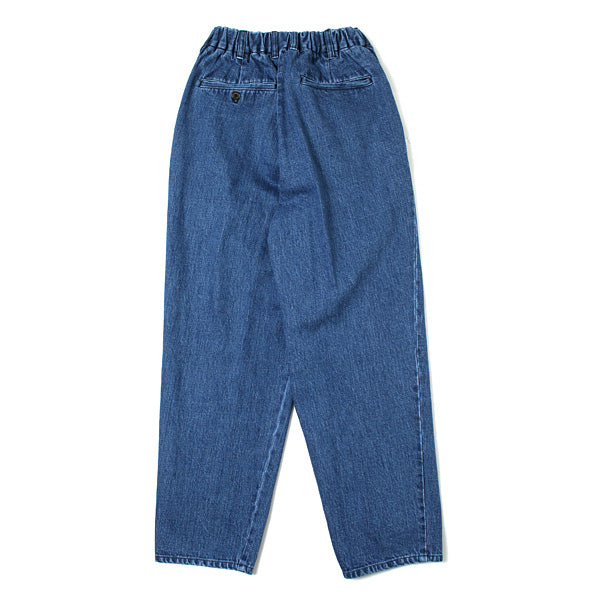 FRONT PLEATED PEGTOP JEANS ORGANIC SELVEDGE DENIM