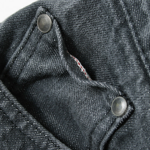 BUGGY JEANS 14.5oz ORGANIC SELVEDGE DENIM (BLACK)